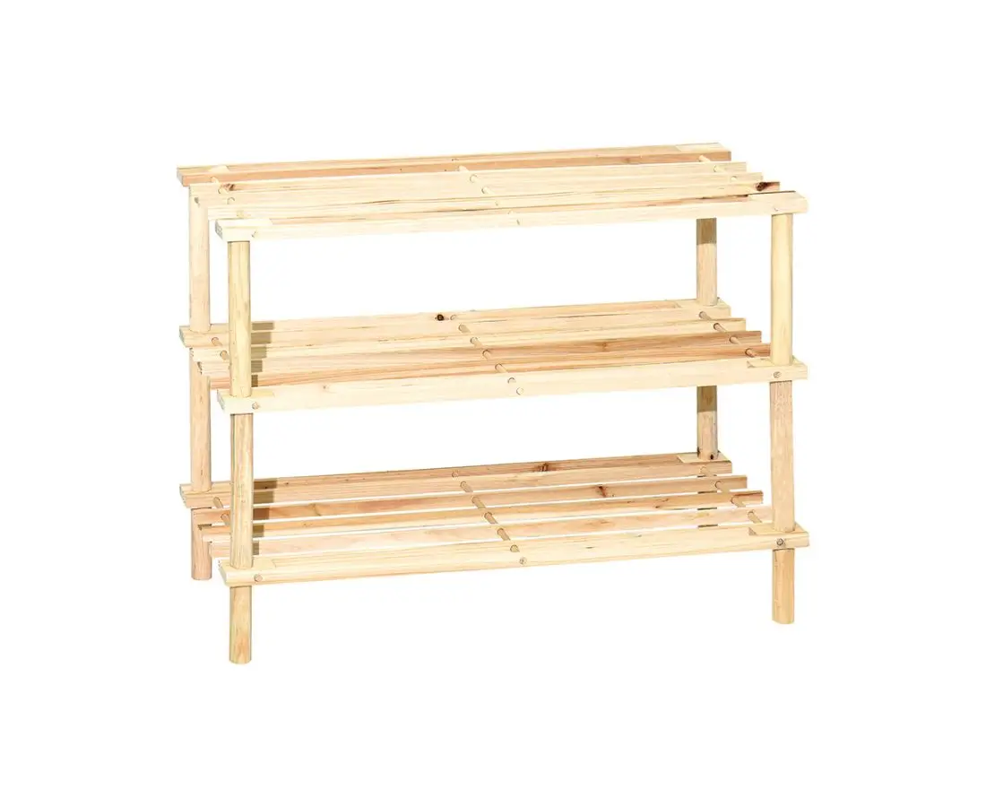 Полка для обуви на три - MH08005 (NATURAL) 74X26X48,5 CM
