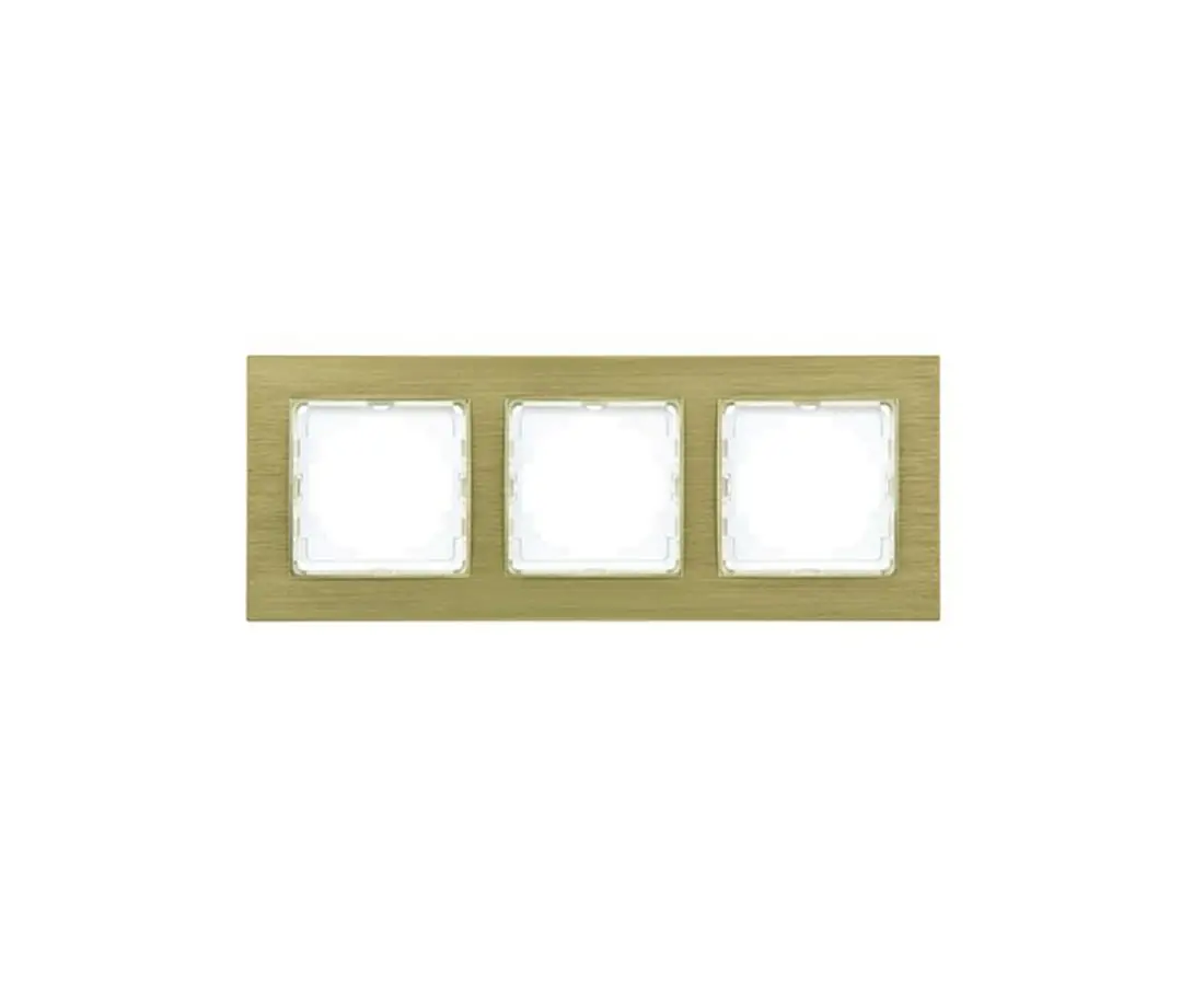 Aluminum triple frame allegra gold - 25AN0093