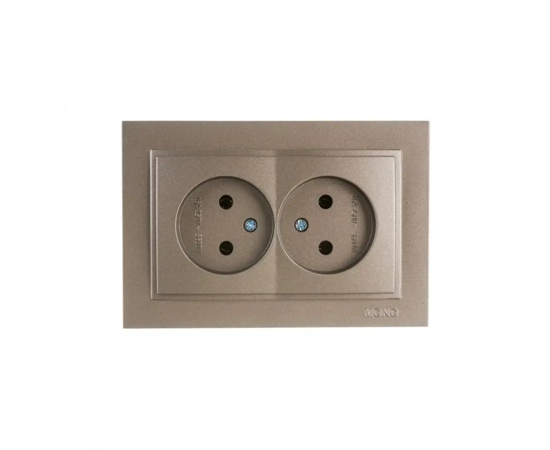 Двойная розетка Mono Electric Despina Bronze