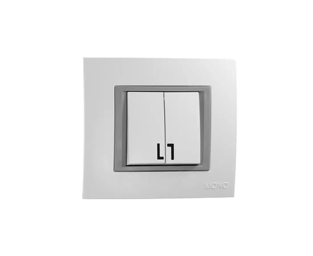 ორმაგი ჩამრთველი Mono Electric Monte, თეთრი