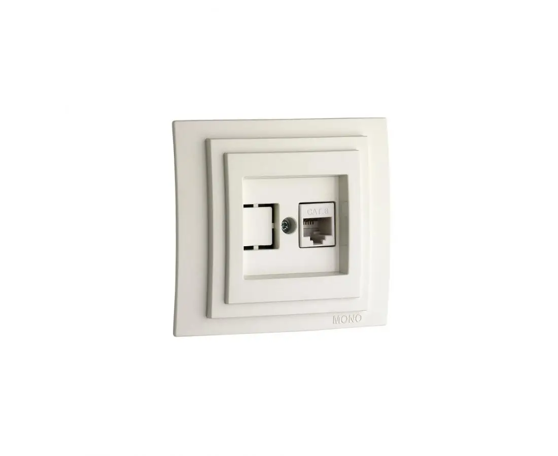 Розетка CAT6 LARISSA бежевая - 103-171705-125