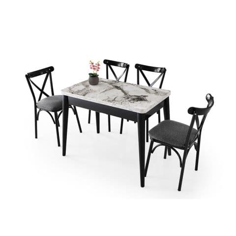 დასაკეცი მაგიდა DO-1281 (EFES-BLACK) 100+20/60+40/75 — фото 2