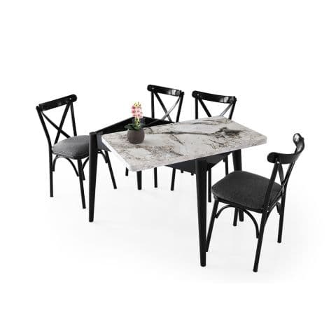 დასაკეცი მაგიდა DO-1281 (EFES-BLACK) 100+20/60+40/75 — фото 3