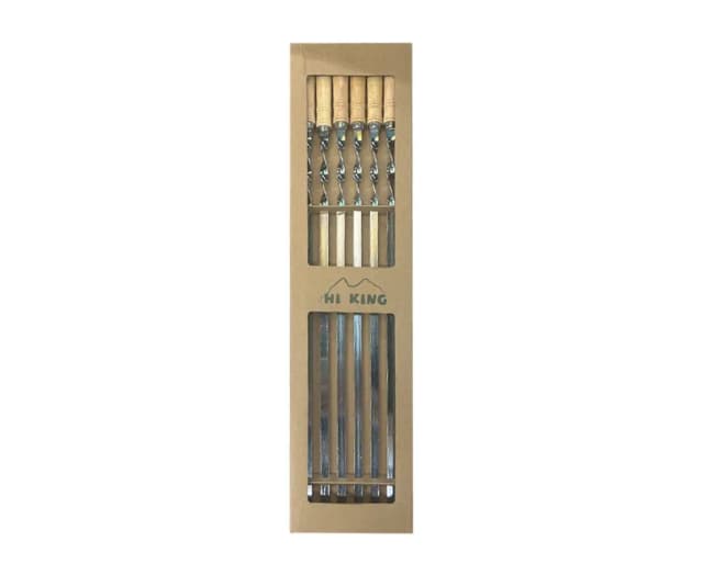 Metal skewers with wooden handle HI KING