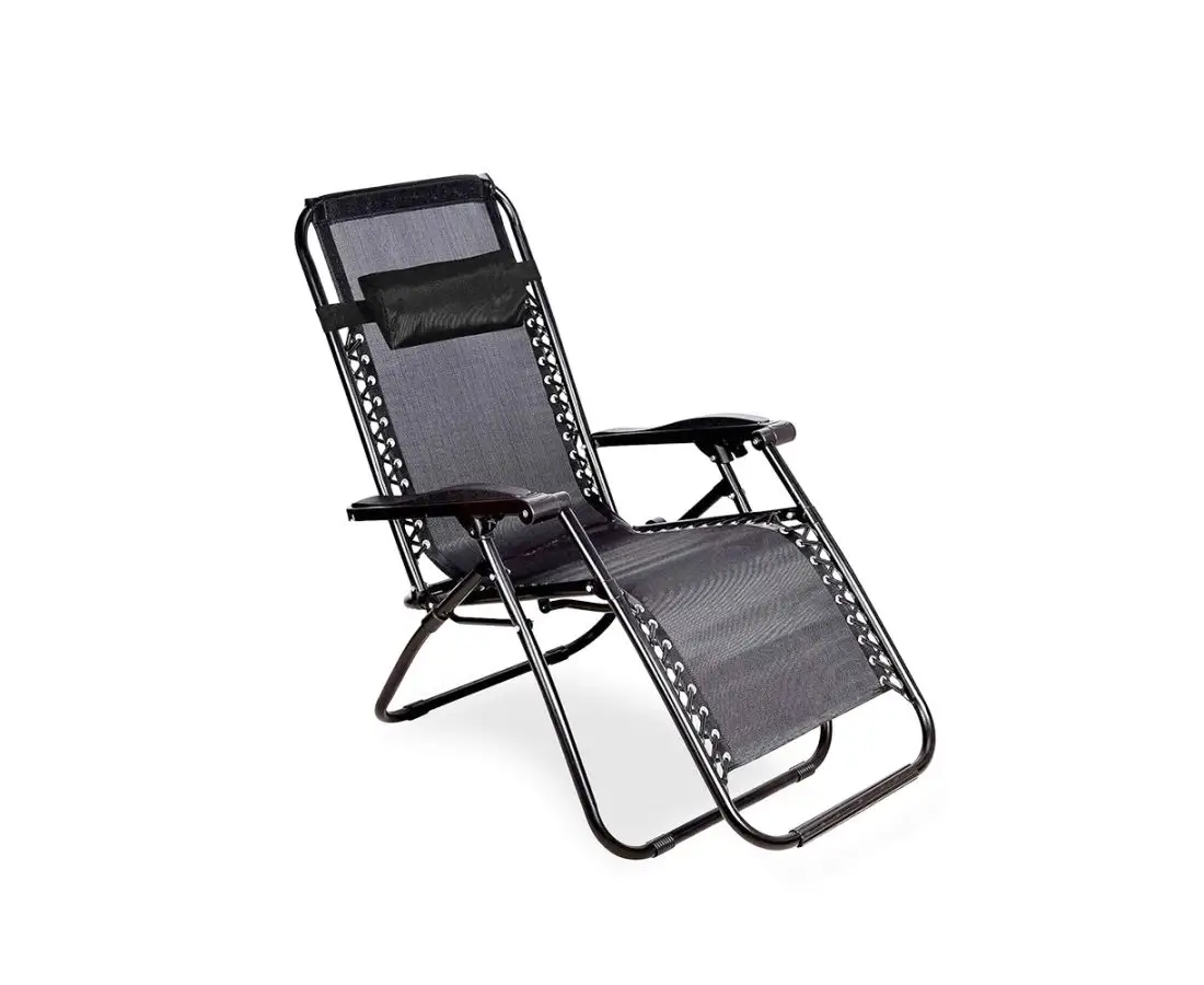 Стул складной из ткани теслин - черный