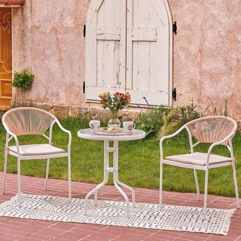 Стол с двумя стульями LST016 белый - Фото 2