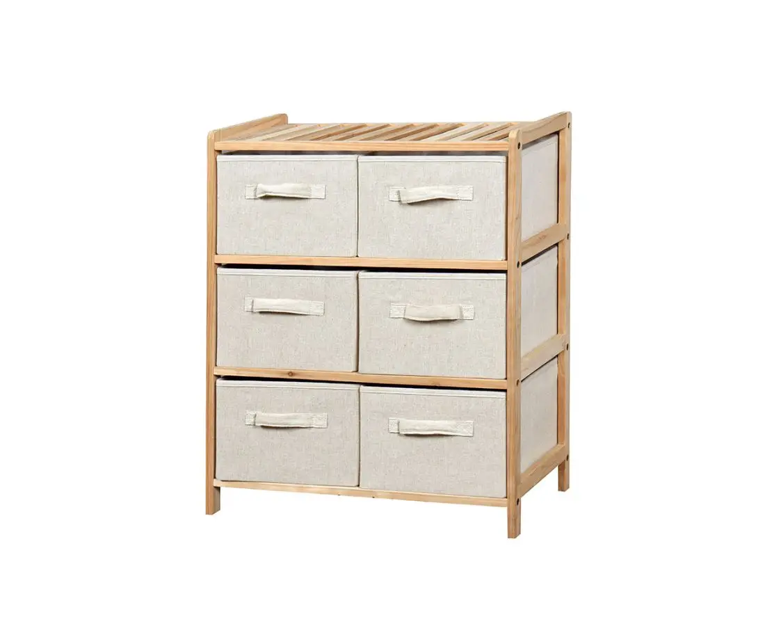 Комод тканевый с 6 ящиками MH11038CF 59X28X70,5 CM