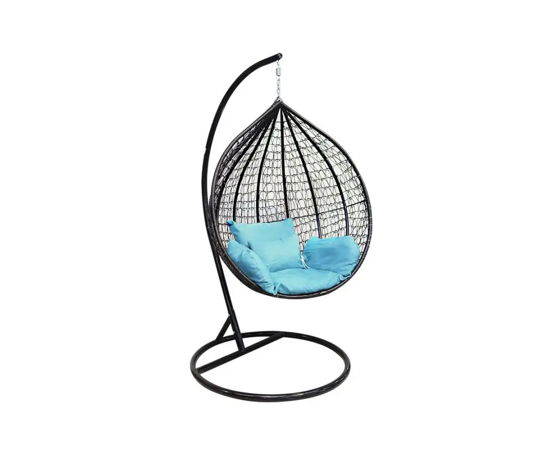 Качель-гнездо SC-101 черное с синими подушками
