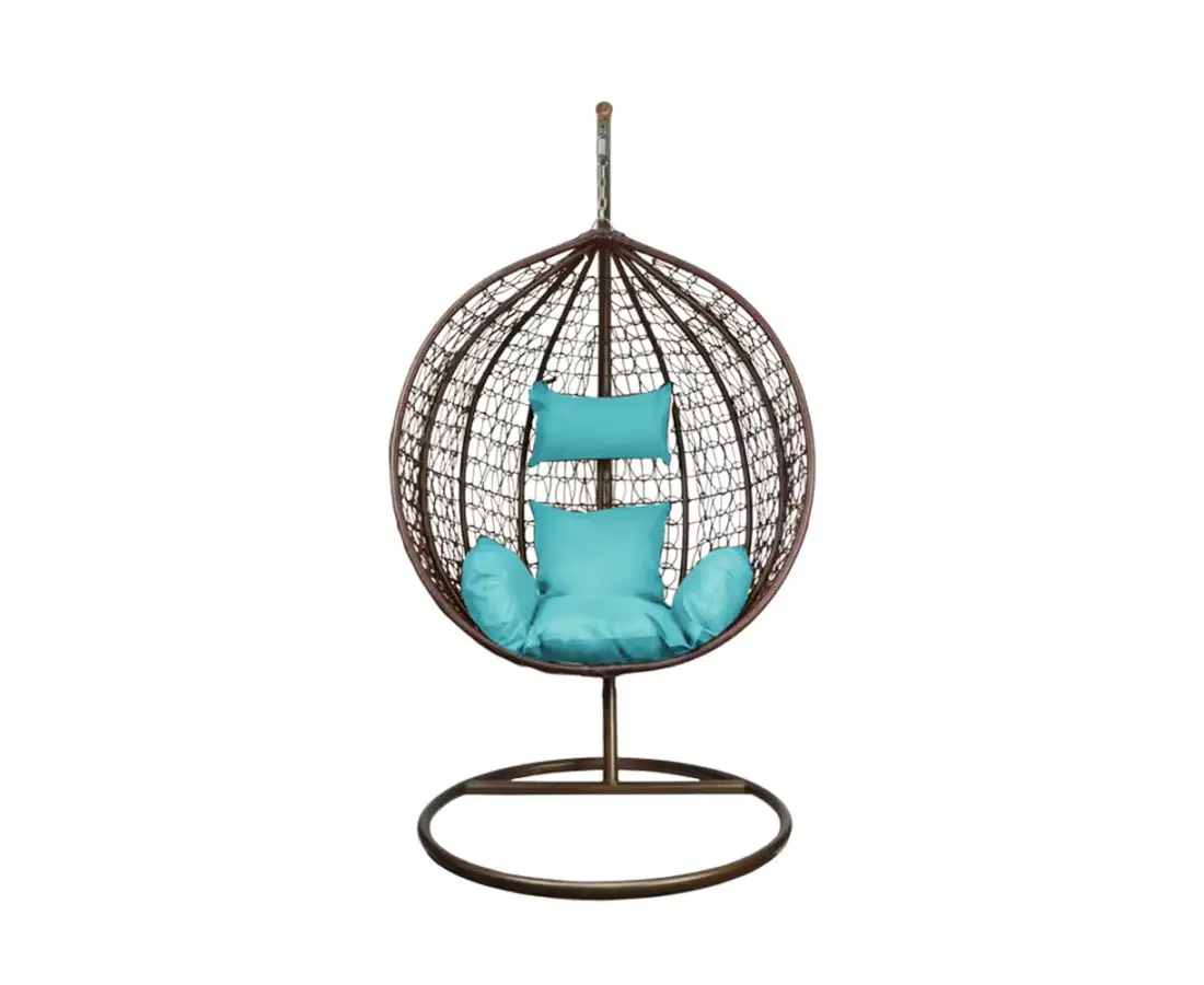 Качели-гнезда SC-101 с коричневыми, синими подушками