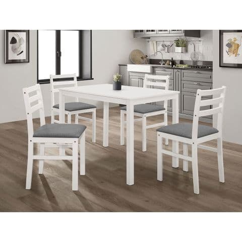 Приемный стол с 4 стульями SEATTLE (Белый). - Фото 2