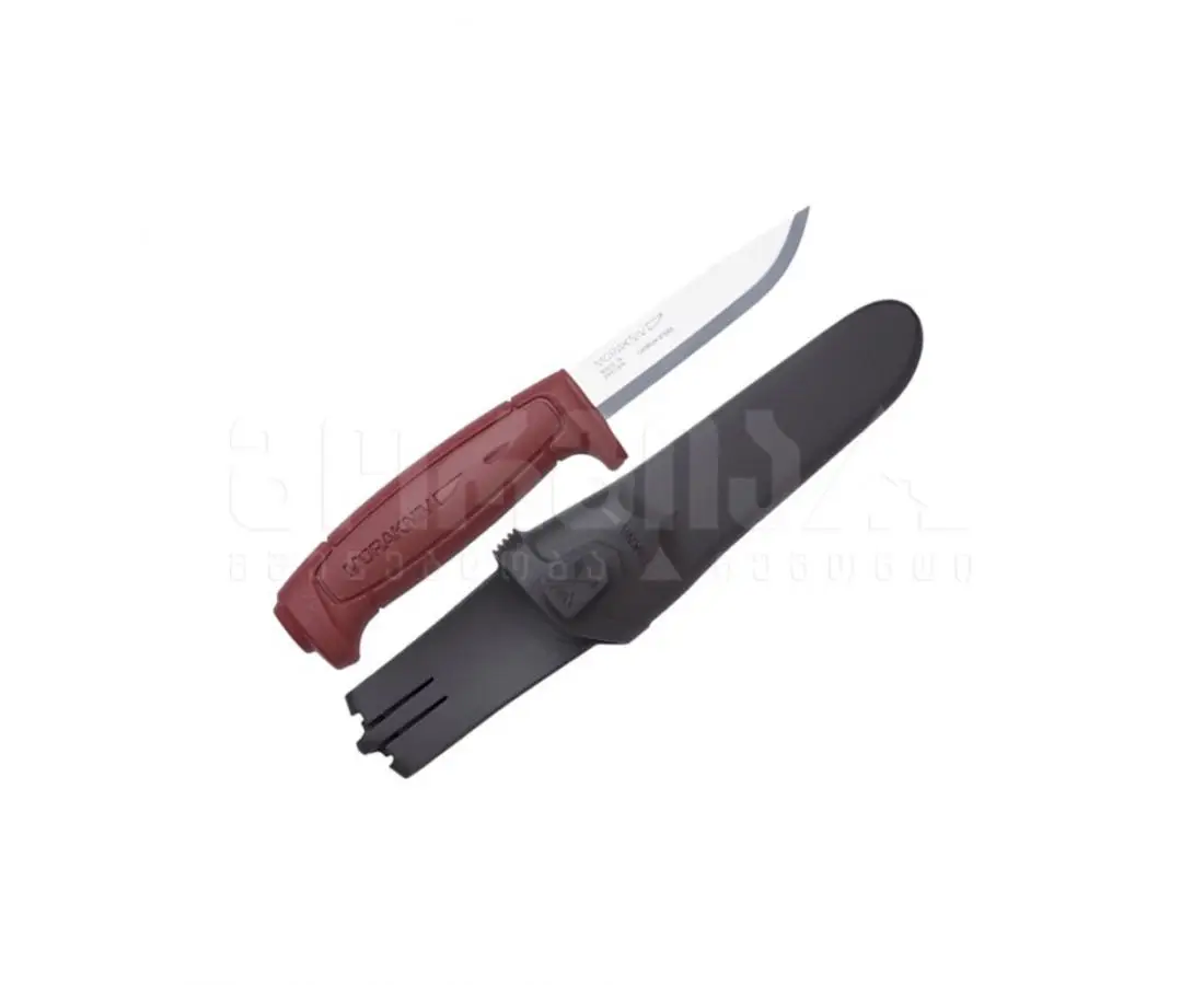 Нож Basic 511 с бордовой ручкой