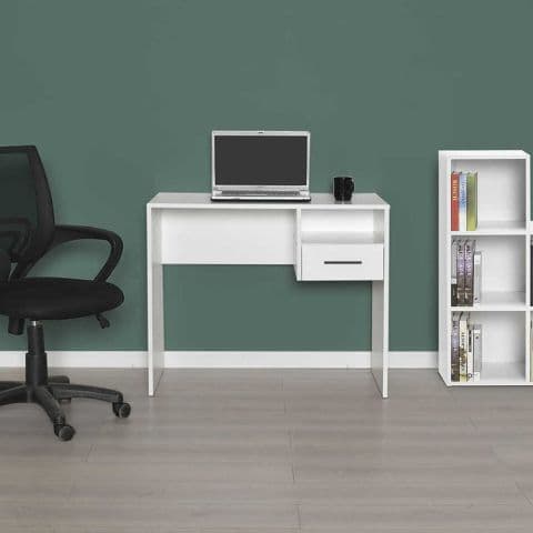 Стол офисный CMS-105-BB-1 (белый) 90х52х75 - Фото 2