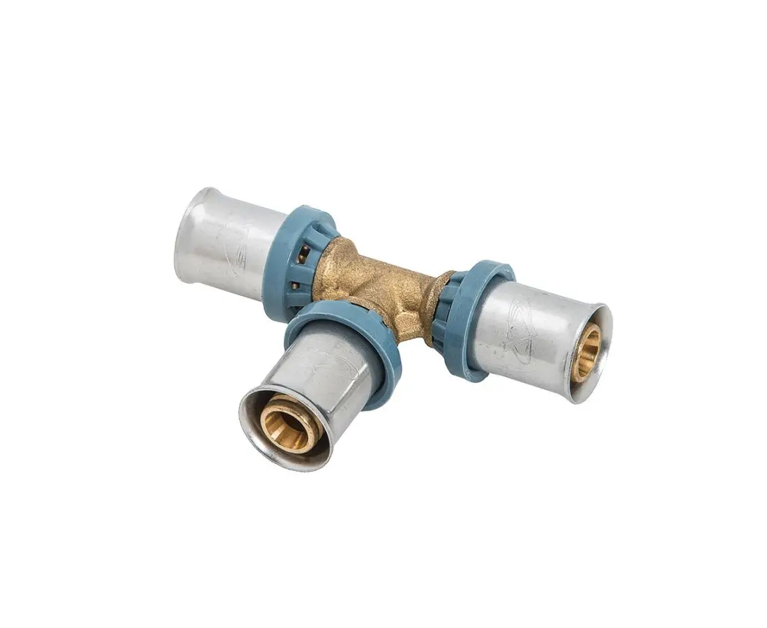 Three-valve with adapter 20X16X20 (Press-fitting) unidelta