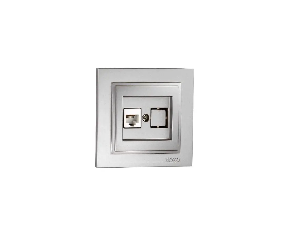 Интернет-розетка CAT6 DESPINA Silver - 102-212105-125