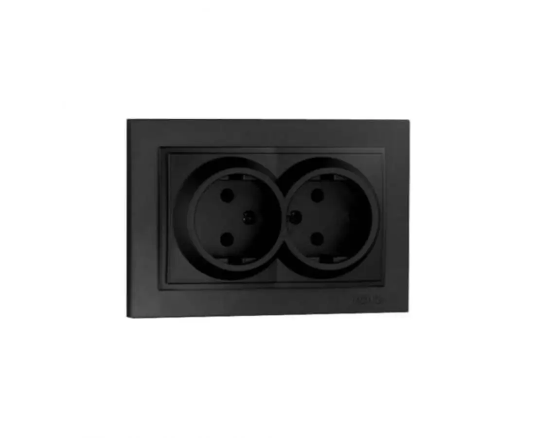 Двойная розетка Mono Electric Despina черный
