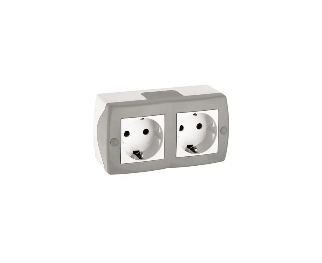 Двойная накладная розетка Mono Electric серии Octans