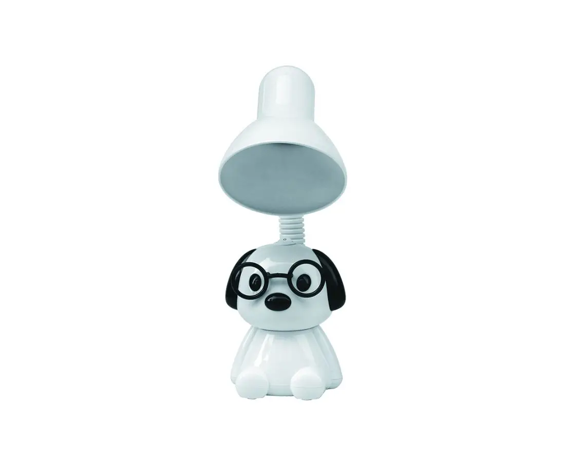 Children’s table lamp in the shape of a white dog